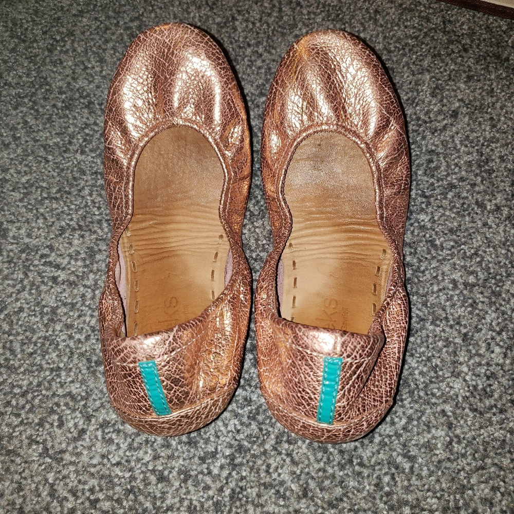 Tieks, Size 7, Color: Rose Gold Glam